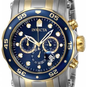 Invicta Pro Diver 23668 Kello Sininen / Kullansävytetty Teräs