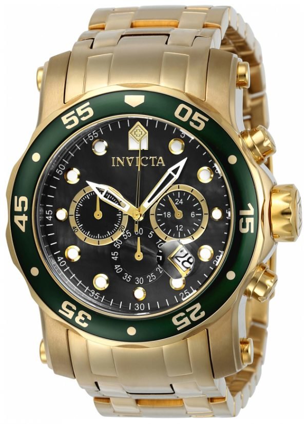 Invicta Pro Diver 23671 Kello Musta / Kullansävytetty Teräs