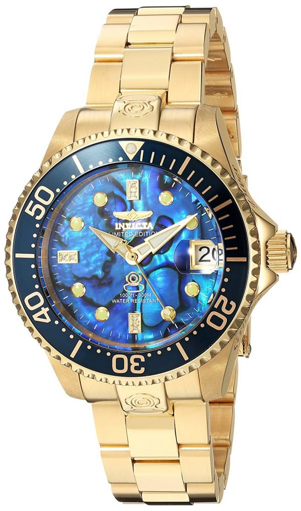 Invicta Pro Diver 23987 Kello Sininen / Kullansävytetty Teräs