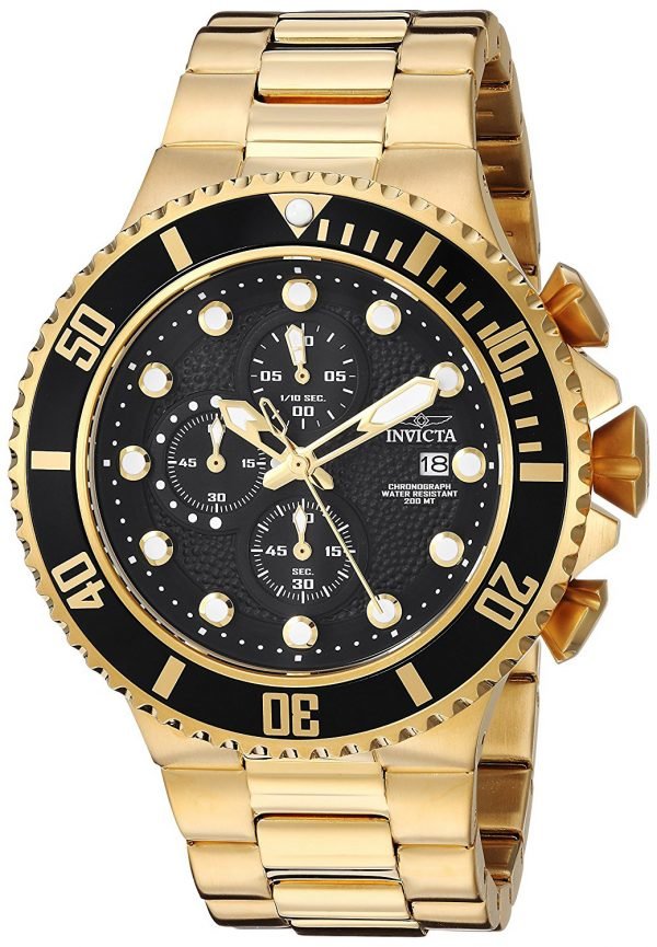 Invicta Pro Diver 25298 Kello Musta / Kullansävytetty Teräs