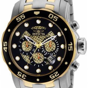 Invicta Pro Diver 25333 Kello Musta / Kullansävytetty Teräs