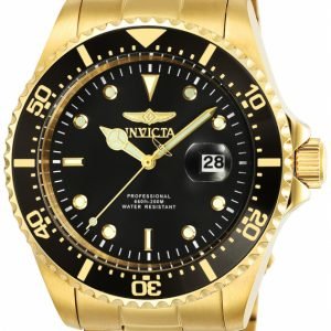 Invicta Pro Diver 25717 Kello Musta / Kullansävytetty Teräs