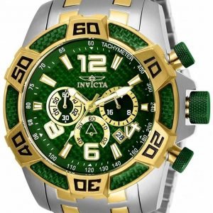 Invicta Pro Diver 25857 Kello Vihreä / Kullansävytetty Teräs