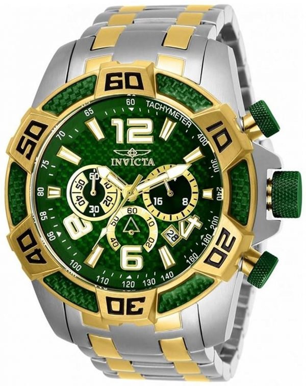 Invicta Pro Diver 25857 Kello Vihreä / Kullansävytetty Teräs