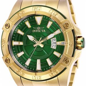 Invicta Pro Diver 27013 Kello Vihreä / Kullansävytetty Teräs