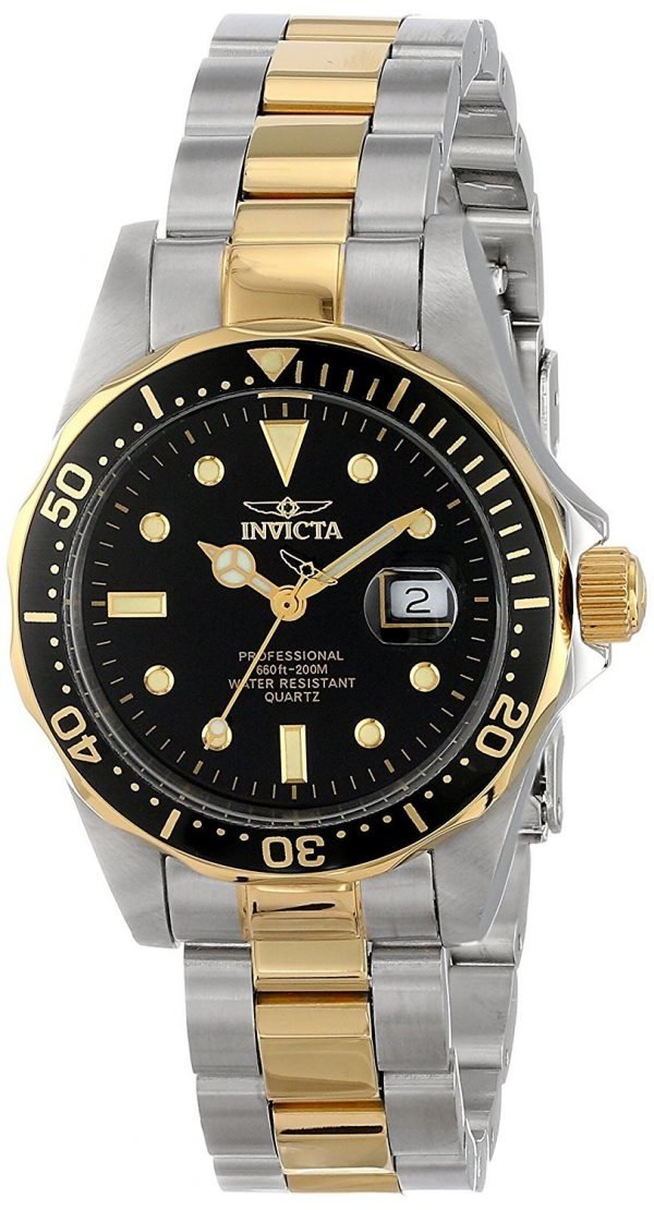 Invicta Pro Diver 4867 Kello Musta / Kullansävytetty Teräs