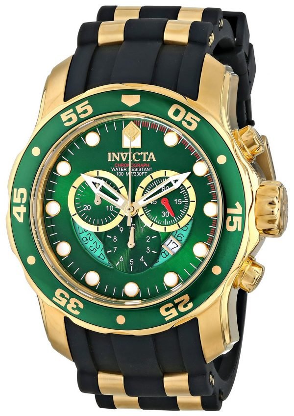 Invicta Pro Diver 6984 Kello Vihreä / Kullansävytetty Teräs