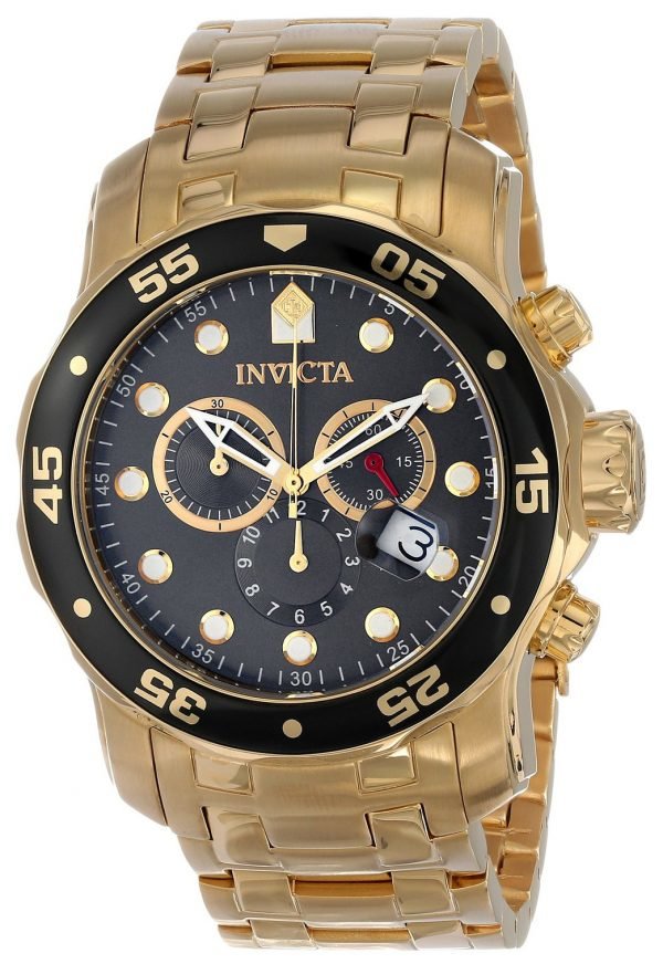 Invicta Pro Diver 80064 Kello Harmaa / Kullansävytetty Teräs