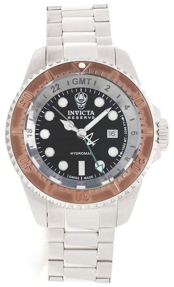 Invicta Reserve 16972 Kello Musta / Teräs