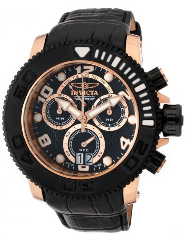 Invicta Sea Hunter 11168 Kello Musta / Nahka