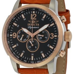 Invicta Signature 7340 Kello Musta / Nahka