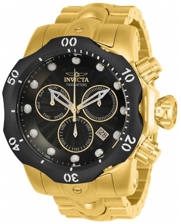 Invicta Venom 23892 Kello Musta / Kullansävytetty Teräs