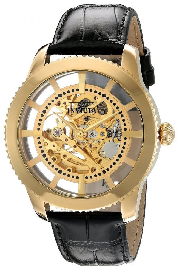 Invicta Vintage 22571 Kello Keltainen / Nahka