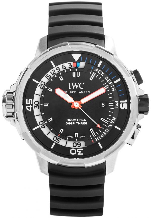 Iwc Aquatimer Deep Three Iw355701 Kello Musta / Kumi