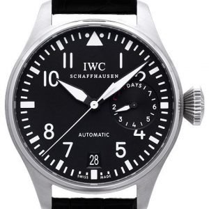 Iwc Big Pilots Iw500901 Kello Musta / Nahka