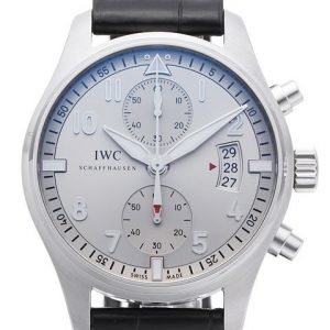 Iwc Pilots Spitfire Iw387809 Kello Hopea / Nahka