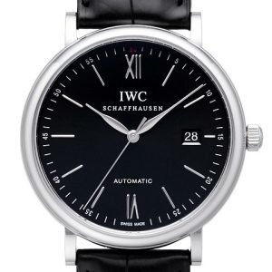 Iwc Portofino Iw356502 Kello Musta / Nahka