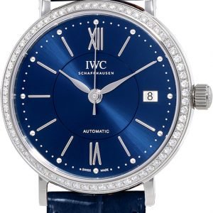 Iwc Portofino Iw458111 Kello Sininen / Nahka