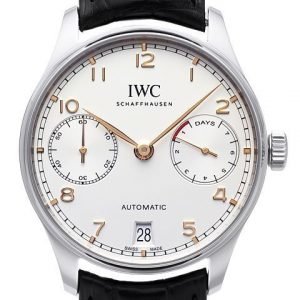 Iwc Portuguese Iw500704 Kello Hopea / Nahka