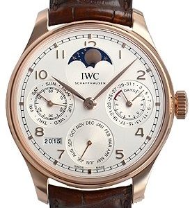 Iwc Portuguese Iw503302 Kello Hopea / Nahka