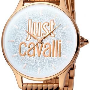 Just Cavalli Logo Jc1l043m0045 Kello Hopea / Punakultasävyinen