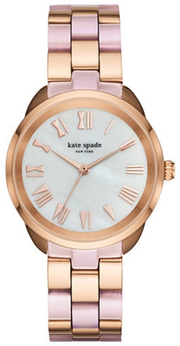 Kate Spade Ksw1262 Kello Valkoinen / Punakultasävyinen