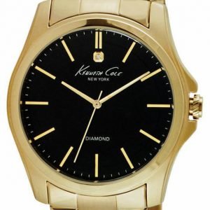 Kenneth Cole Diamond 10027421 Kello Musta / Kullansävytetty