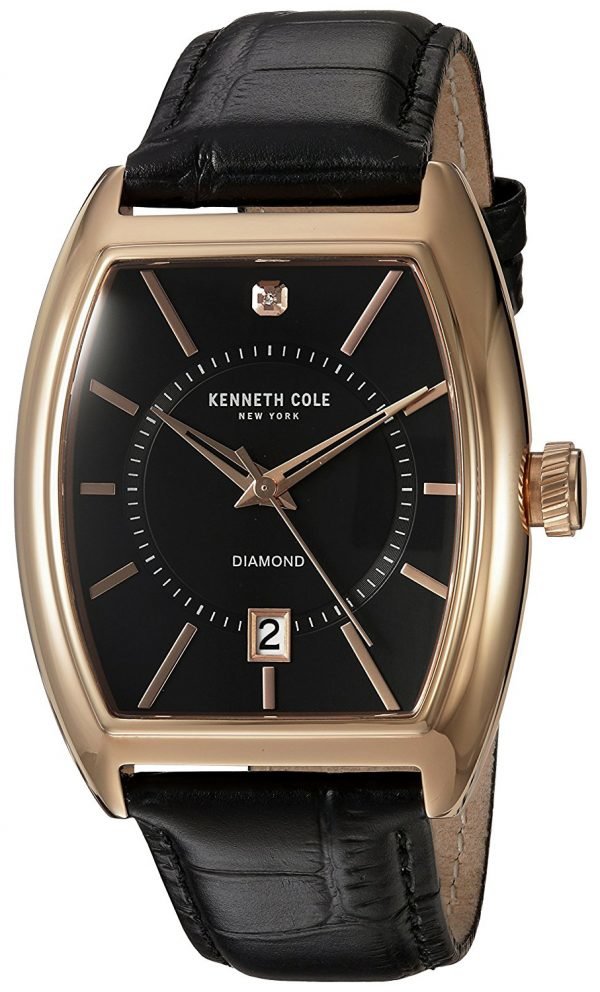 Kenneth Cole Diamond 10030819 Kello Musta / Nahka