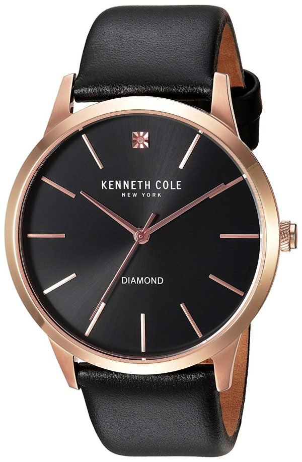 Kenneth Cole Diamond 10031278 Kello Musta / Nahka