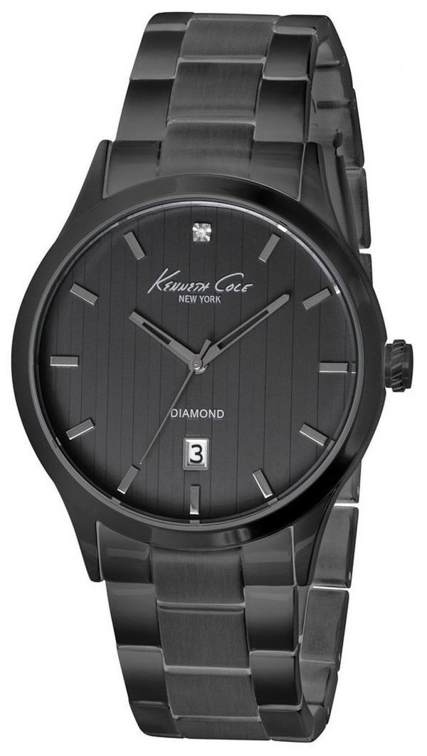 Kenneth Cole Genuine Diamond 10021097 Kello Musta / Teräs