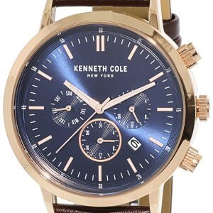 Kenneth Cole Multifunction Kc50228002 Kello Sininen / Nahka