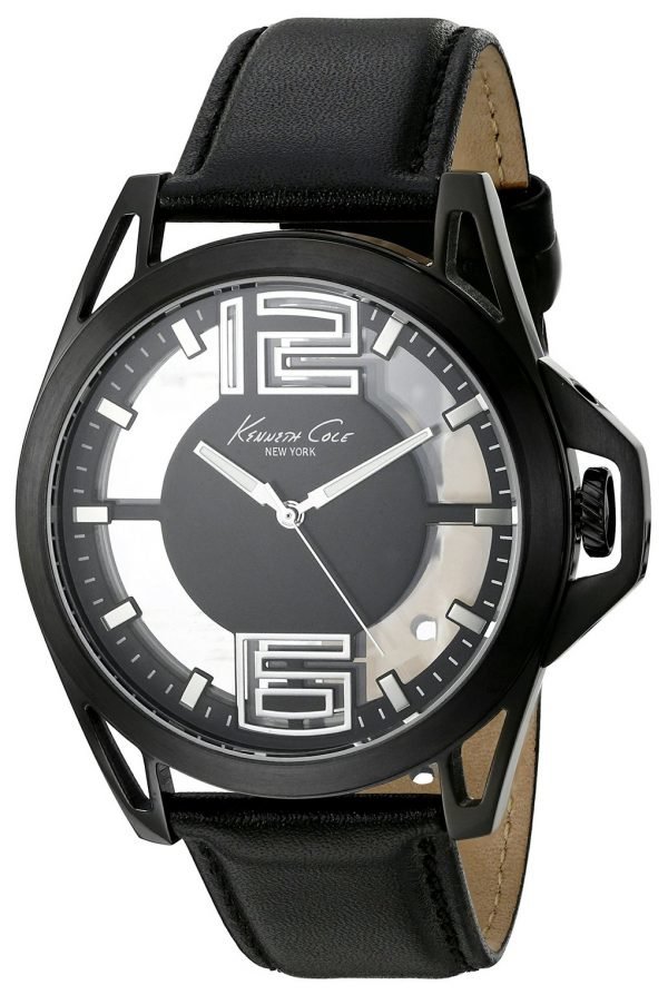 Kenneth Cole Transparency 10022526 Kello Musta / Nahka