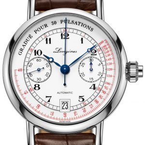 Longines Column Wheel L2.801.4.23.4 Kello Valkoinen / Nahka