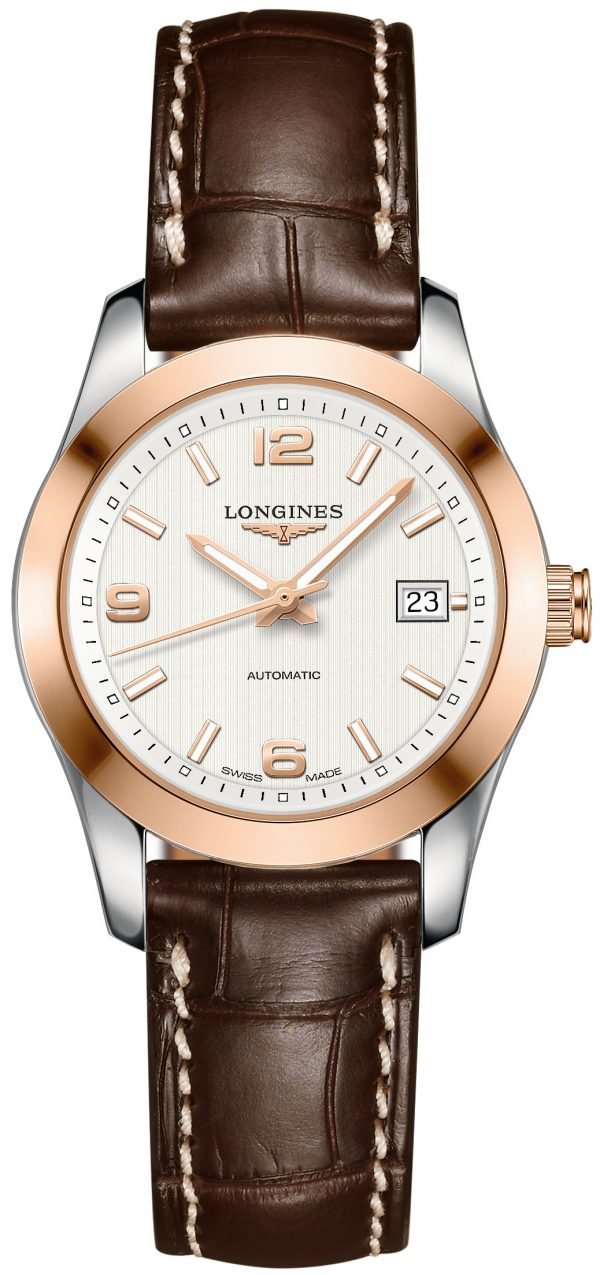 Longines Conquest L2.285.5.76.3 Kello Hopea / Nahka