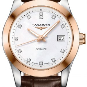 Longines Conquest L2.285.5.87.3 Kello Valkoinen / Nahka