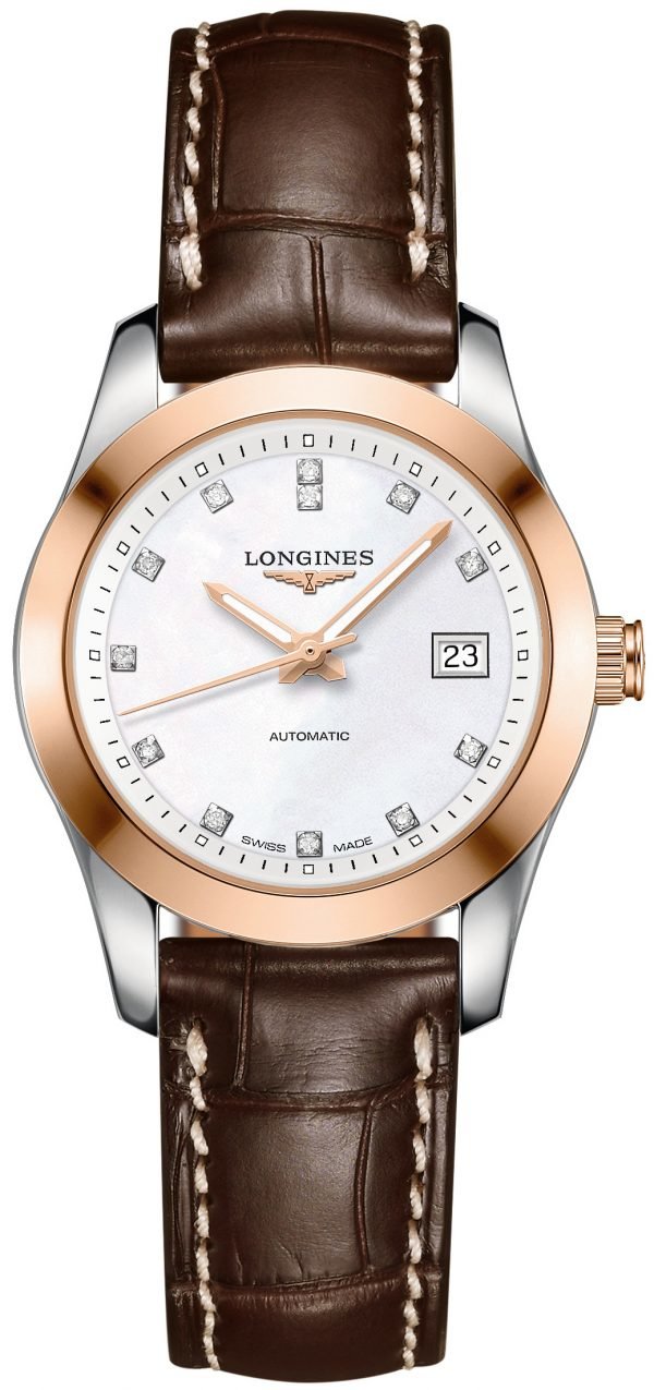 Longines Conquest L2.285.5.87.3 Kello Valkoinen / Nahka