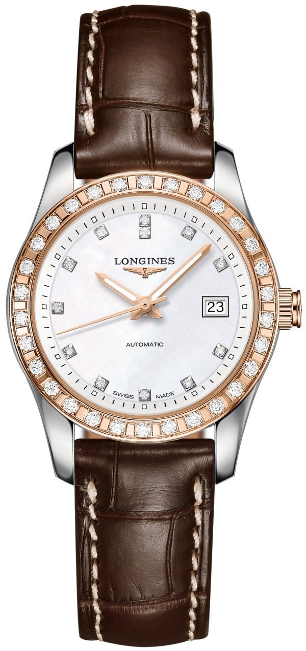 Longines Conquest L2.285.5.88.3 Kello Valkoinen / Nahka