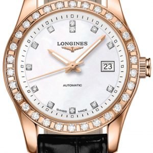 Longines Conquest L2.285.9.87.3 Kello Valkoinen / Nahka