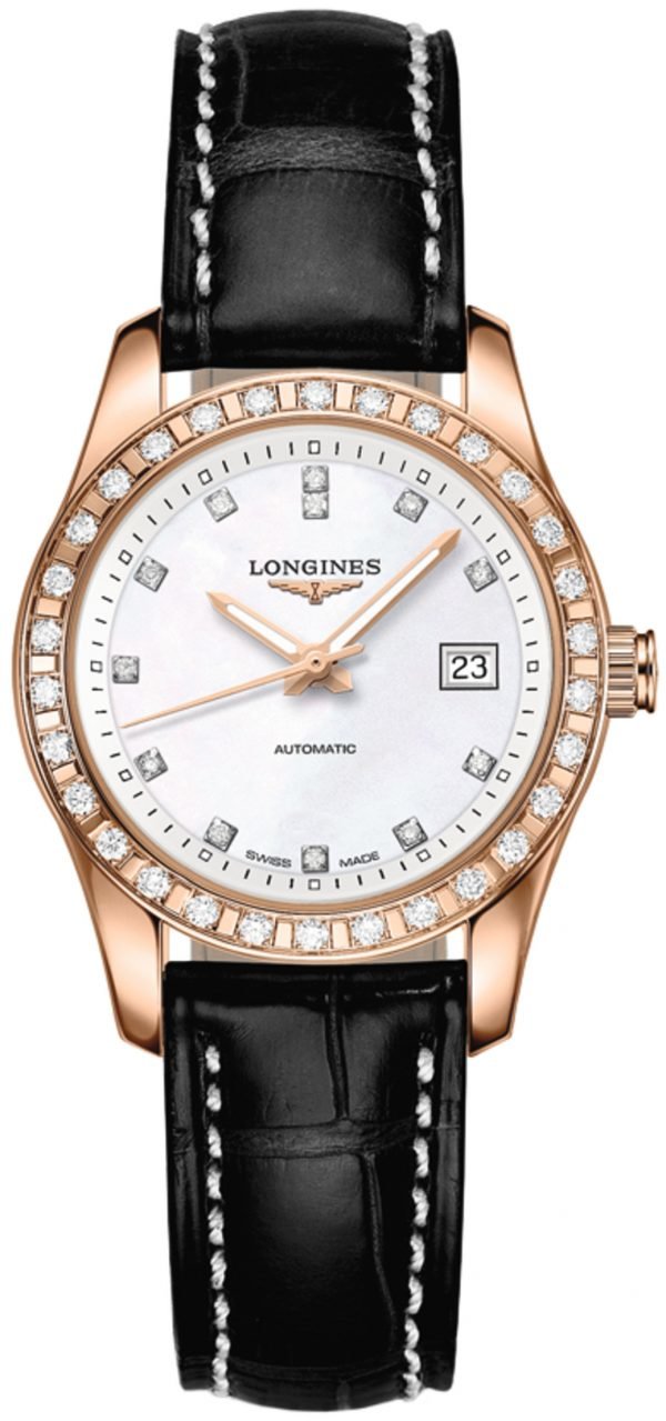 Longines Conquest L2.285.9.87.3 Kello Valkoinen / Nahka