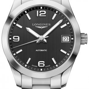 Longines Conquest L2.385.4.56.6 Kello Musta / Teräs