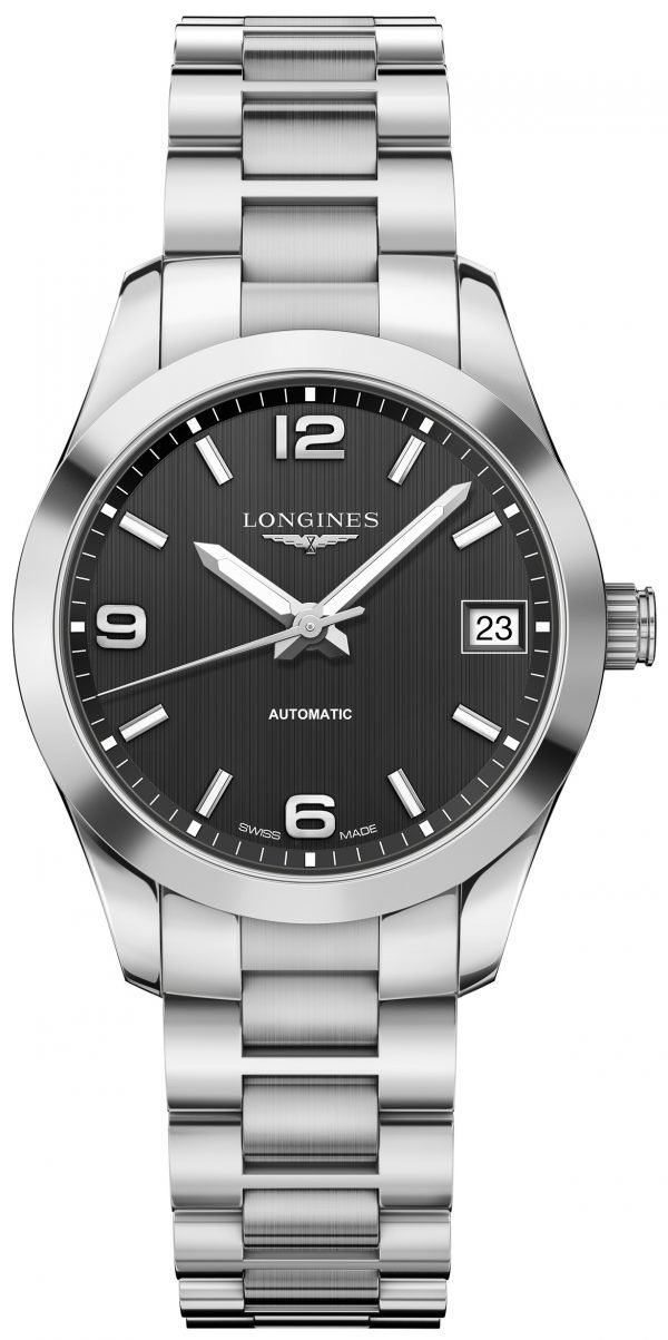 Longines Conquest L2.385.4.56.6 Kello Musta / Teräs