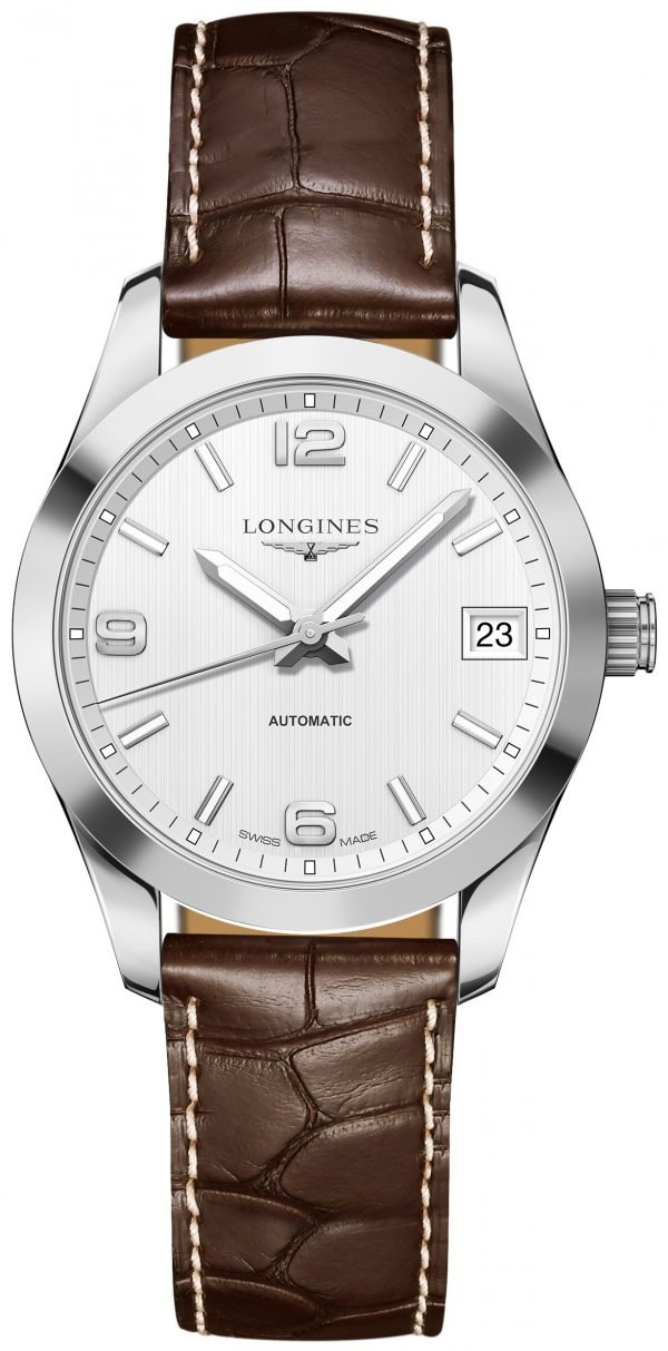 Longines Conquest L2.385.4.76.3 Kello Hopea / Nahka