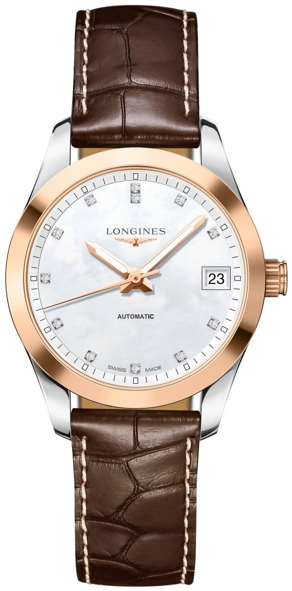 Longines Conquest L2.385.5.87.3 Kello Valkoinen / Nahka