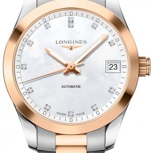 Longines Conquest L2.385.5.87.7 Kello Valkoinen / 18k