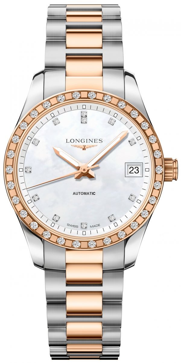 Longines Conquest L2.385.5.88.7 Kello Valkoinen / 18k