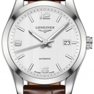 Longines Conquest L2.785.4.76.5 Kello Hopea / Nahka