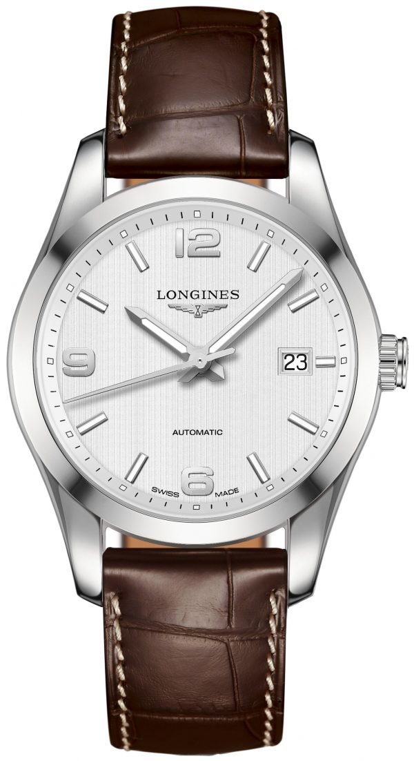 Longines Conquest L2.785.4.76.5 Kello Hopea / Nahka