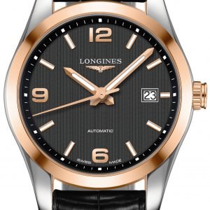 Longines Conquest L2.785.5.56.5 Kello Musta / Nahka