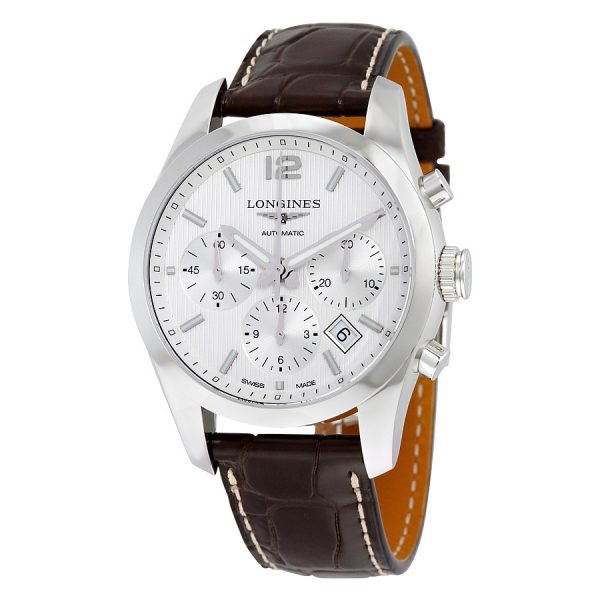 Longines Conquest L2.786.4.76.3 Kello Hopea / Nahka