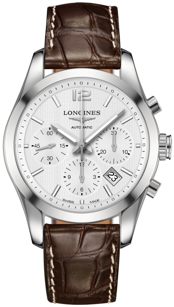 Longines Conquest L2.786.4.76.5 Kello Hopea / Nahka